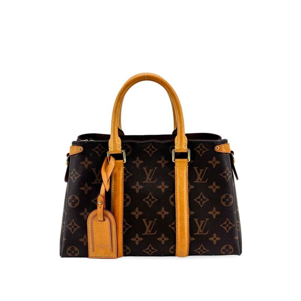 Louis Vuitton Soufflot Monogram Canvas With Leather Brown Canvas Tote Bag Bag